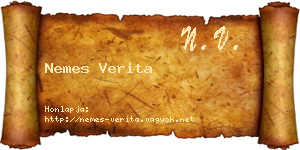 Nemes Verita névjegykártya